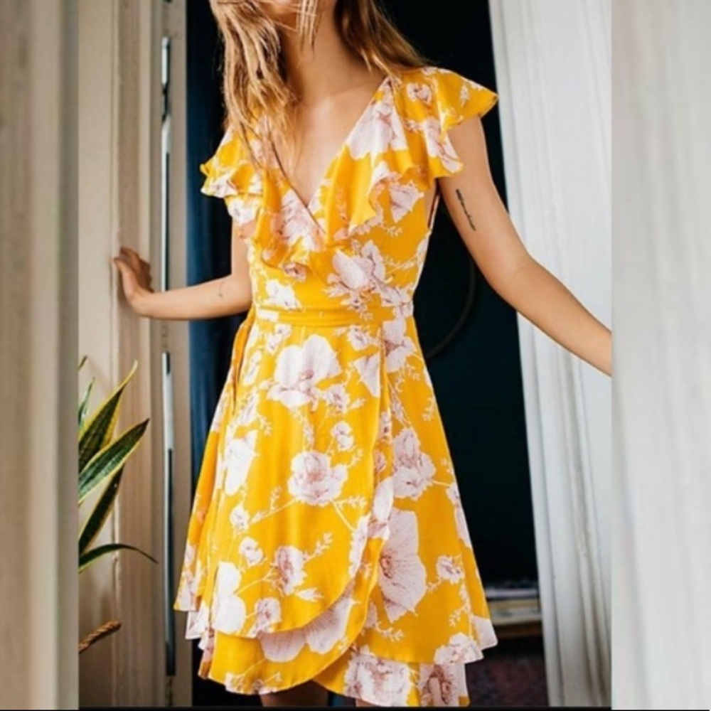 Free People French Quarter Wrap Mini Dress